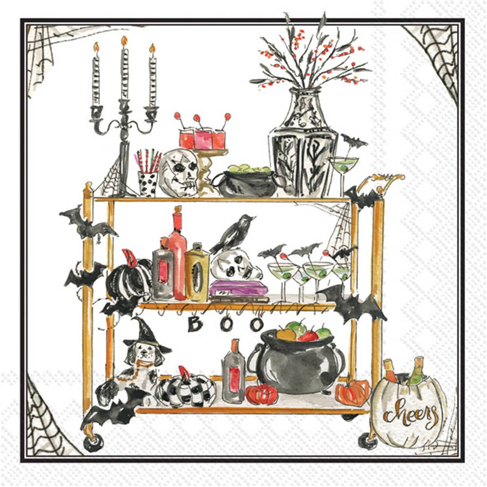 Paper Cocktail Napkins Pack of 20 Halloween Bar Cart - Something Splendid Co.