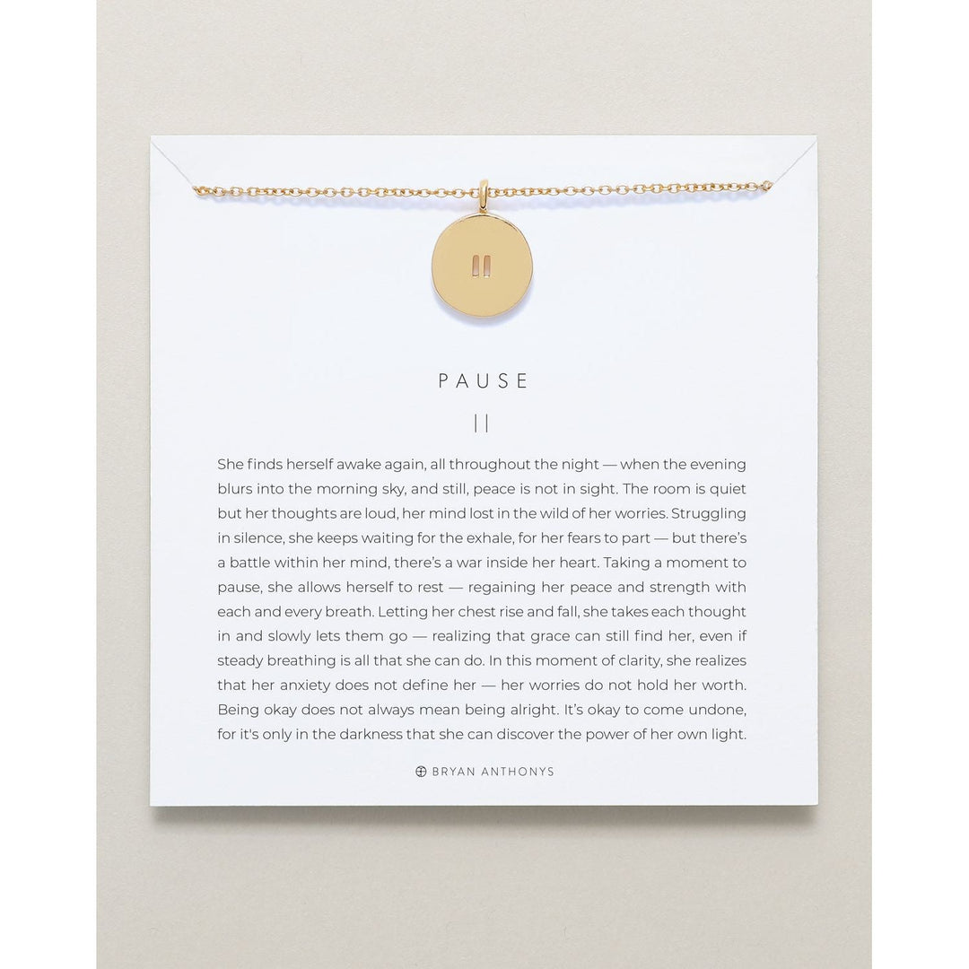 Pause Necklace - 14k Gold - Something Splendid Co.