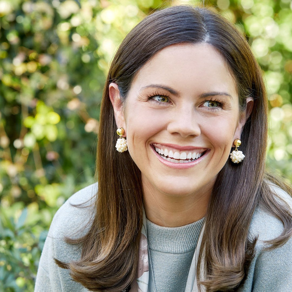 Pearl Cluster Drop Margaret Earrings - Something Splendid Co.