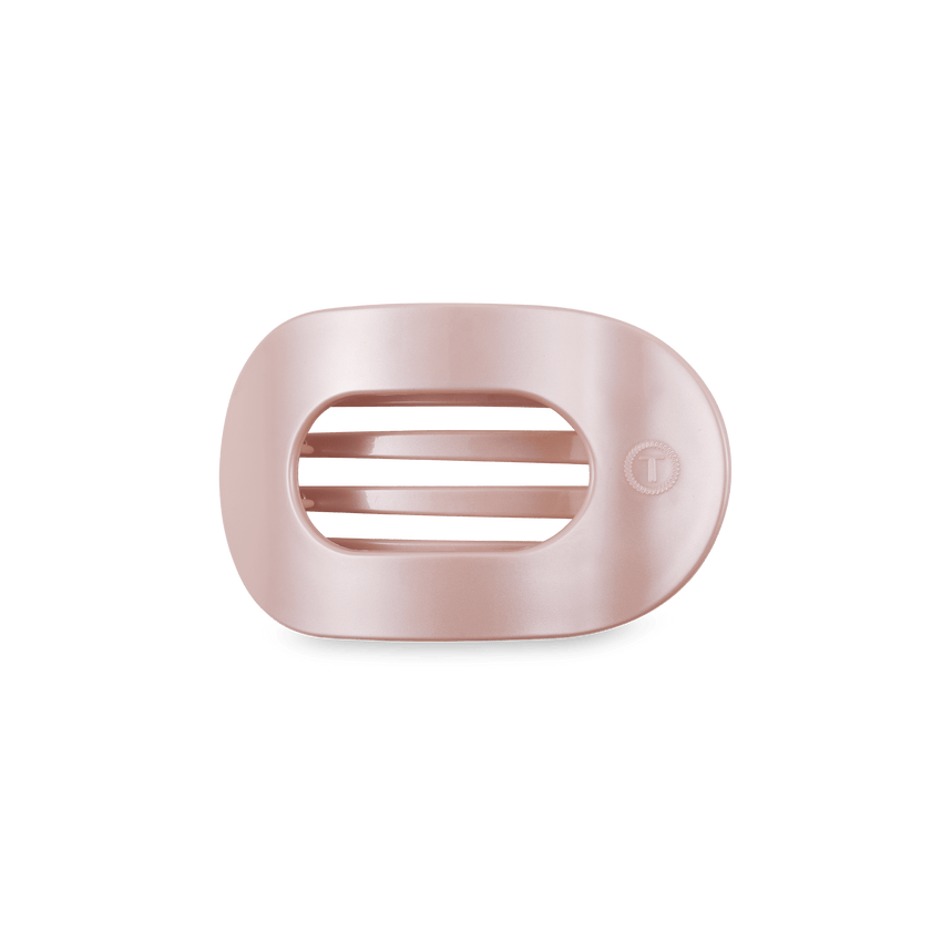 Pearly Pink Small Flat Round Hair Clip - Something Splendid Co.