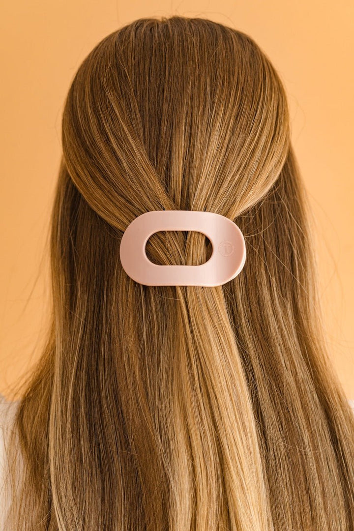 Pearly Pink Small Flat Round Hair Clip - Something Splendid Co.