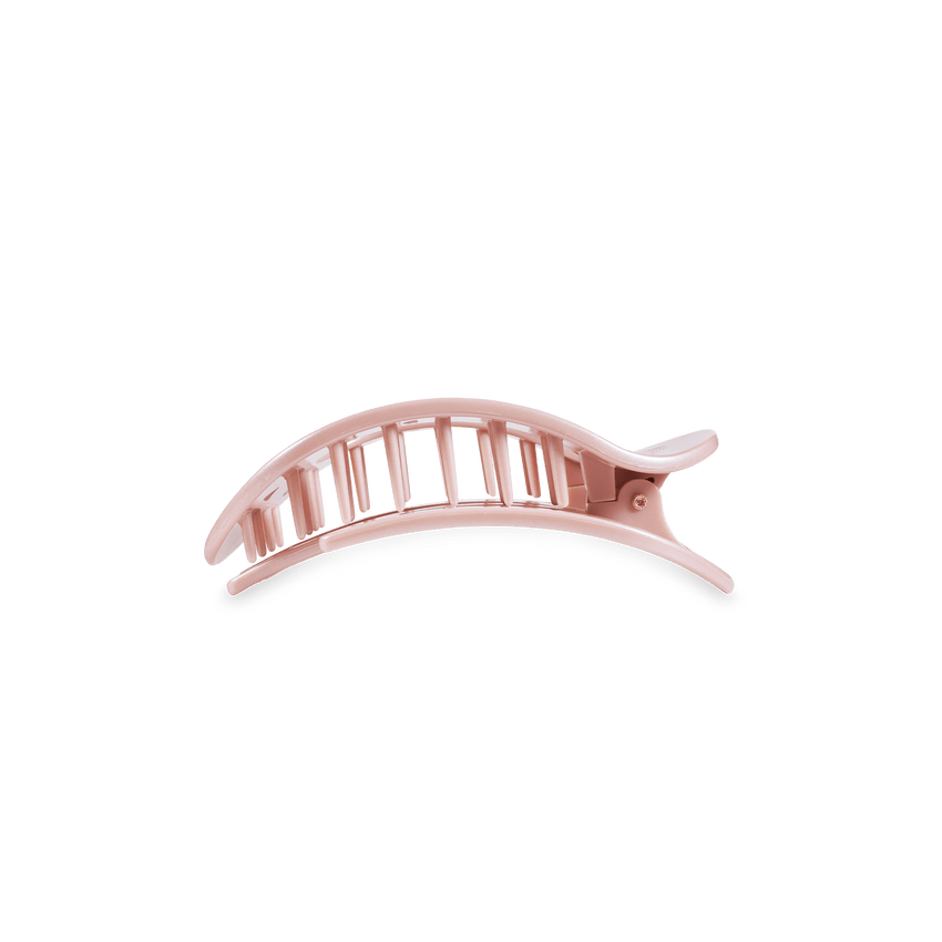 Pearly Pink Small Flat Round Hair Clip - Something Splendid Co.
