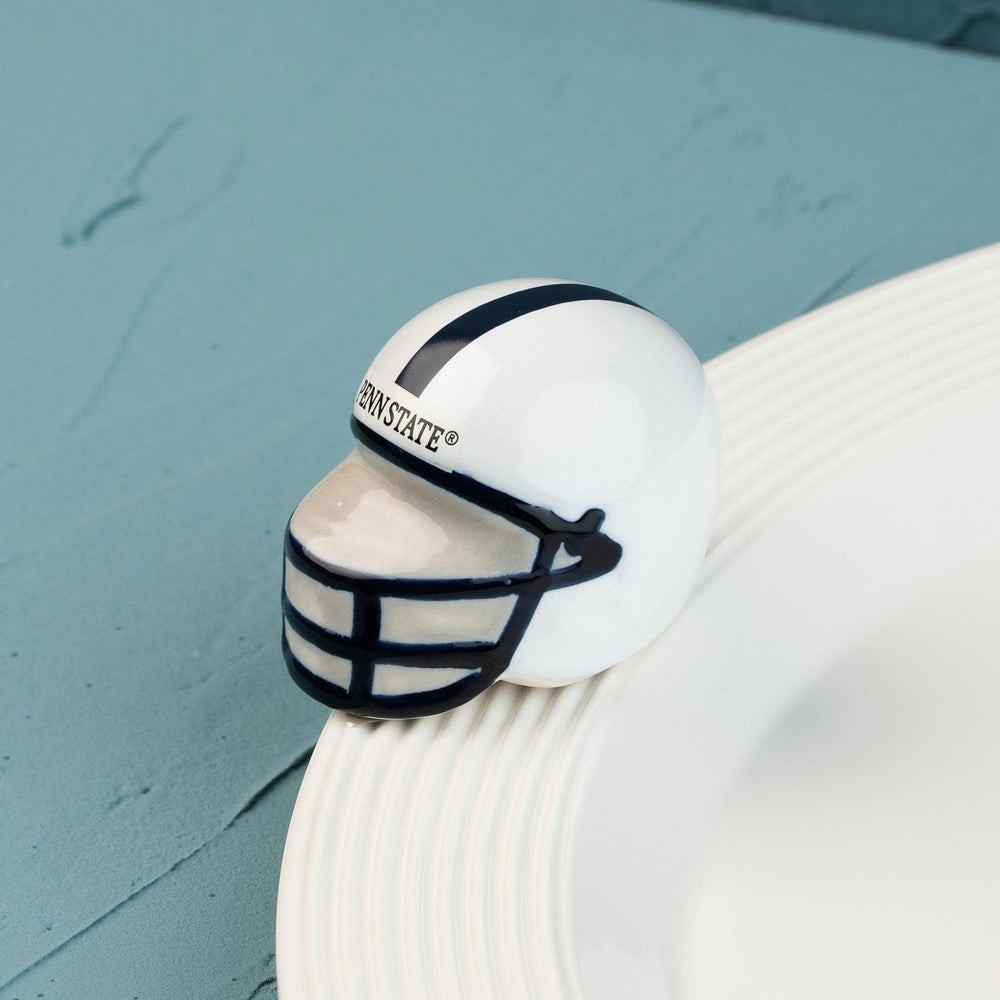 Penn State University Helmet Mini by Nora Fleming — hand-painted ceramic officially licensed Penn State helmet (alternate view)