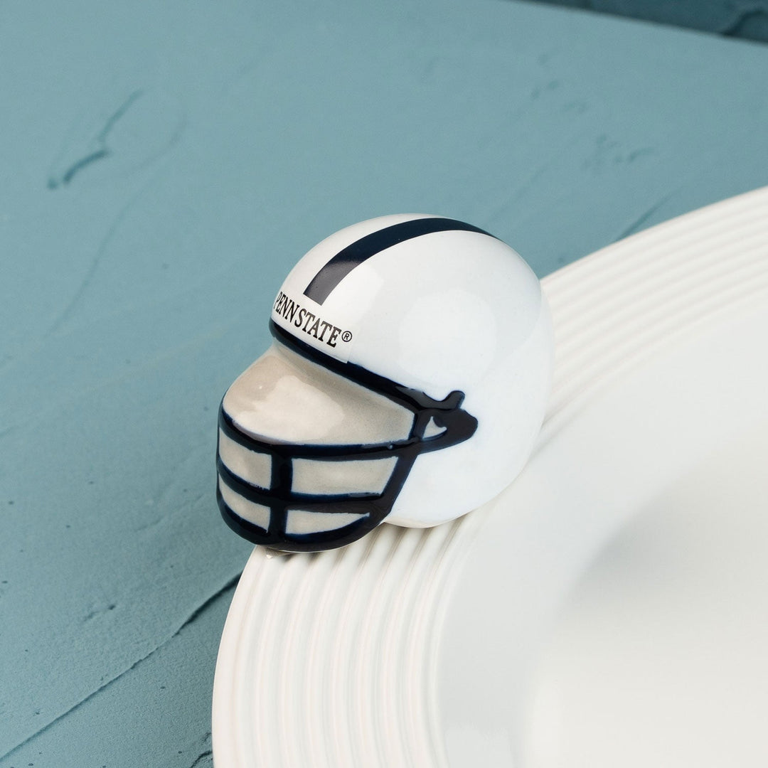 Penn State University Helmet Mini by Nora Fleming — hand-painted ceramic officially licensed Penn State helmet (alternate view)