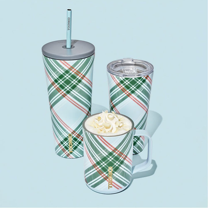 Peppermint Plaid 16 oz Mug - Something Splendid Co.