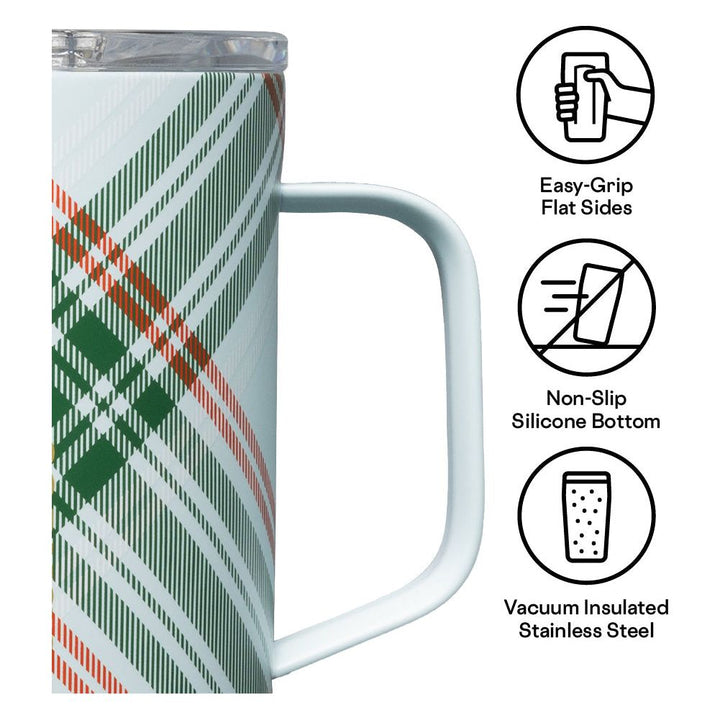 Peppermint Plaid 16 oz Mug - Something Splendid Co.