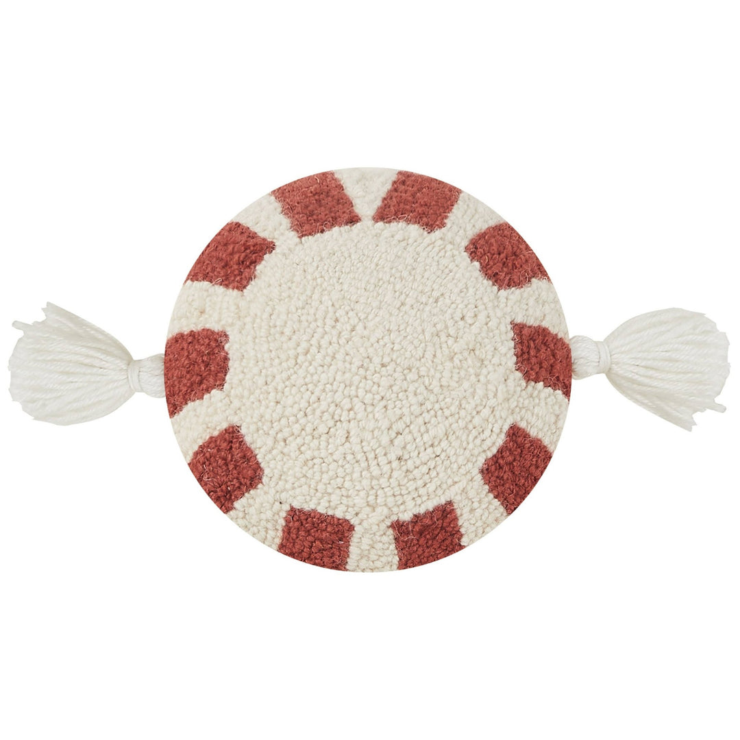 Peppermint Tassels Hook Pillow - Something Splendid Co.