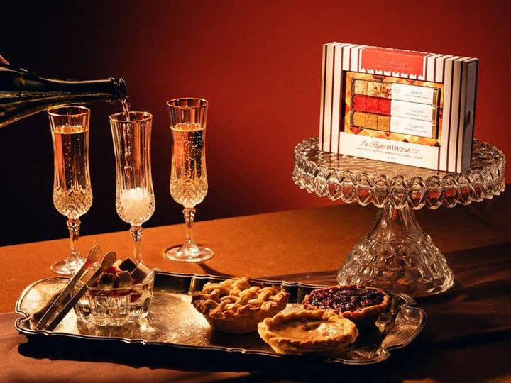 Pie Flight Mimosa Kit, Apple, Pumpkin & Cherry Pie Cubes - Something Splendid Co.