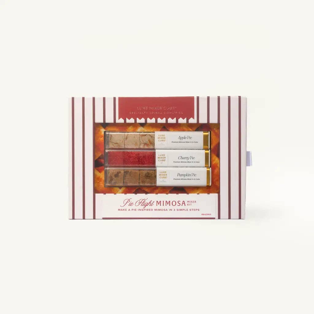Pie Flight Mimosa Kit, Apple, Pumpkin & Cherry Pie Cubes - Something Splendid Co.
