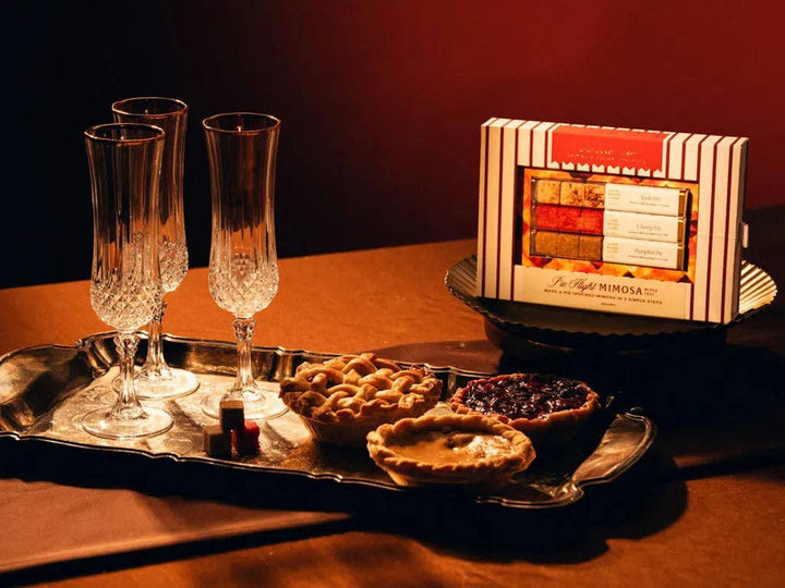 Pie Flight Mimosa Kit, Apple, Pumpkin & Cherry Pie Cubes - Something Splendid Co.