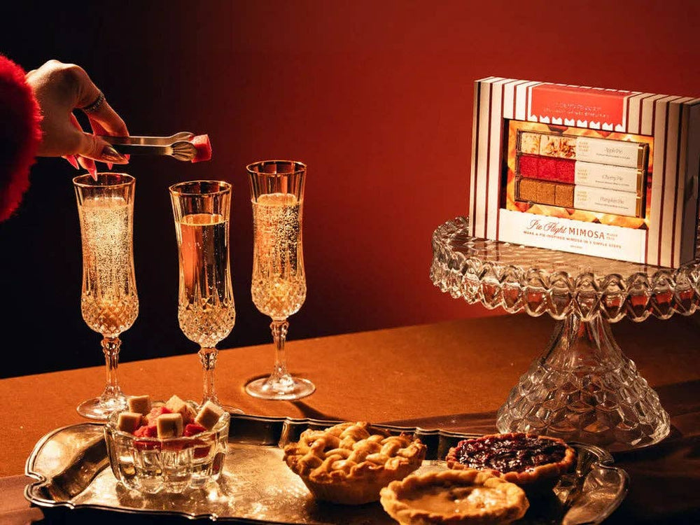Pie Flight Mimosa Kit, Apple, Pumpkin & Cherry Pie Cubes - Something Splendid Co.