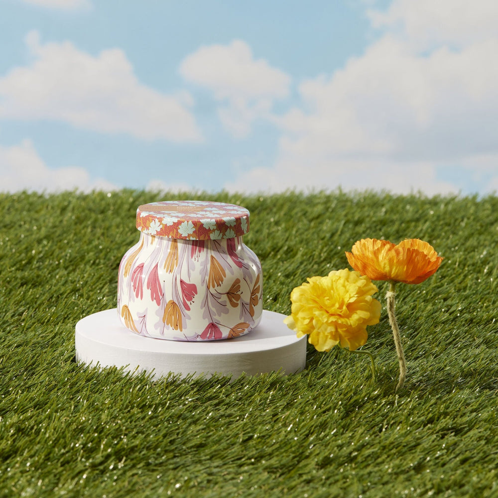 Pineapple Flower Pattern Play Petite Candle (8oz.) - Something Splendid Co.