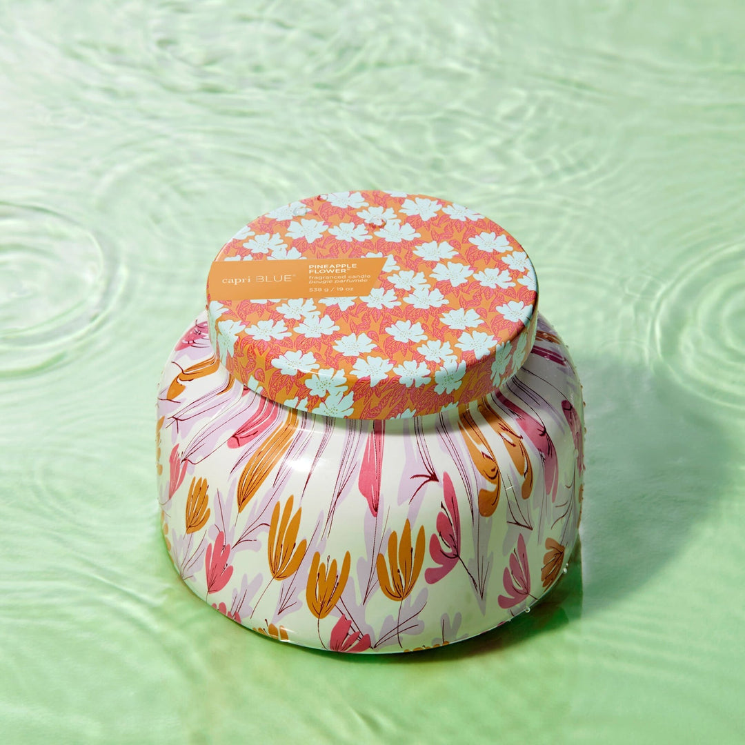 Pineapple Flower Pattern Play Signature Candle - Something Splendid Co.