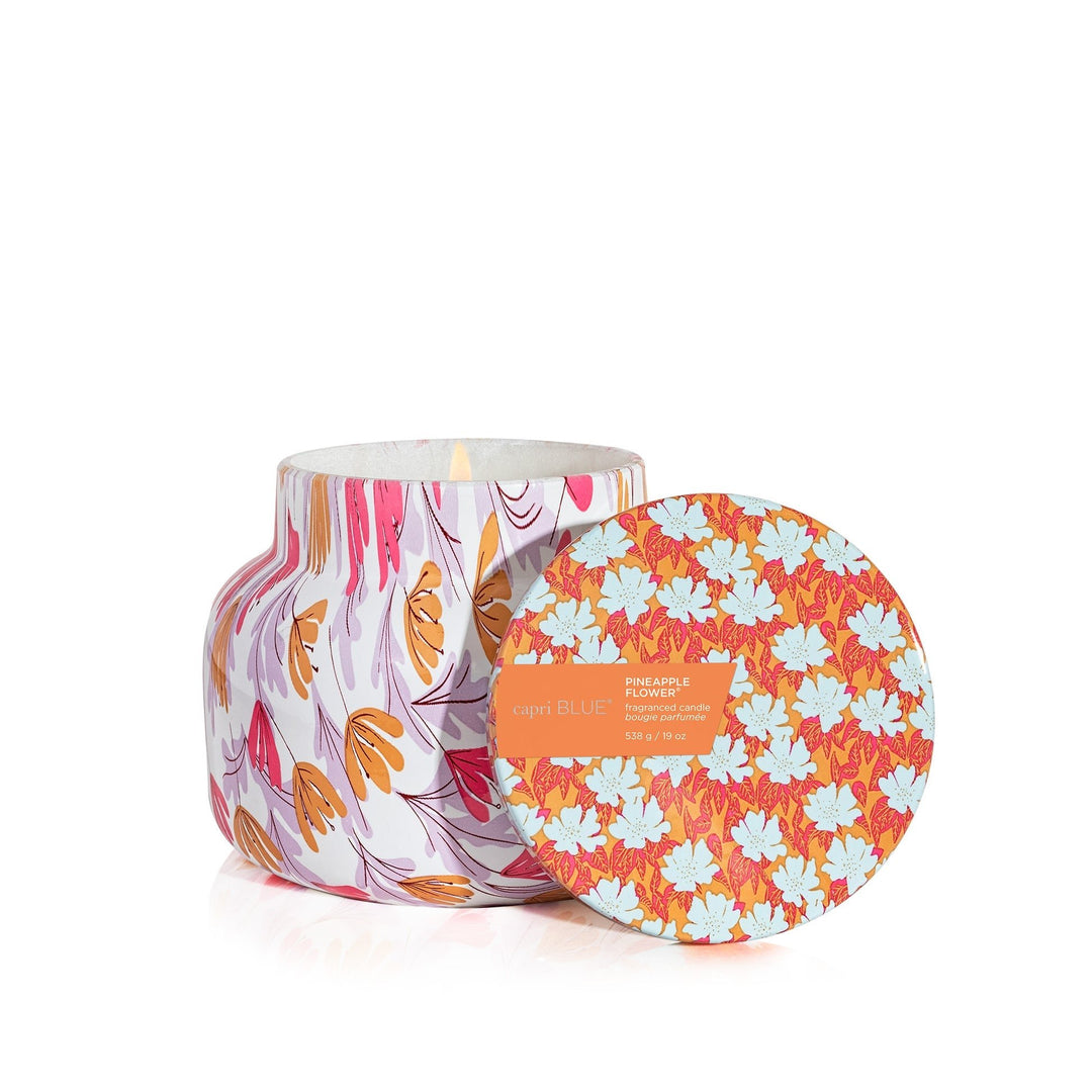 Pineapple Flower Pattern Play Signature Candle - Something Splendid Co.