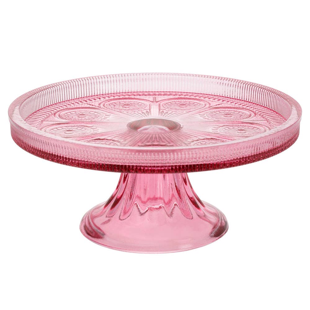 Pink Codi Glass Cake Stand - Something Splendid Co.