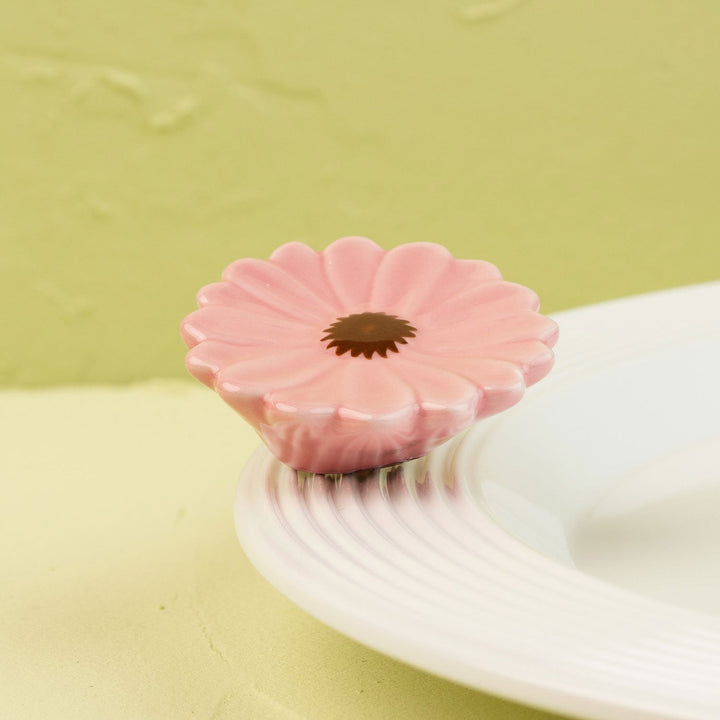 Pink Flower Power Mini by Nora Fleming — hand-painted ceramic pink bloom