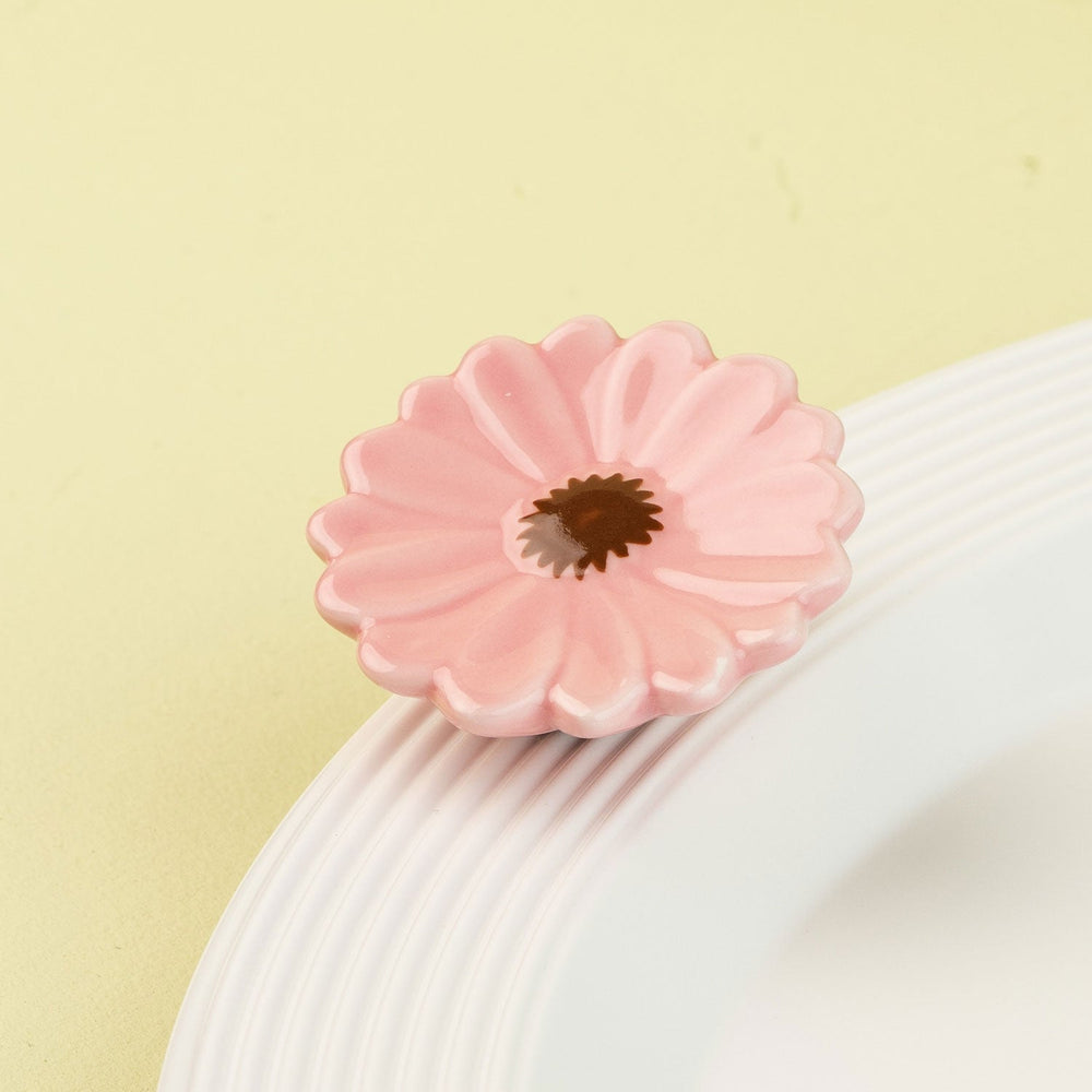 Pink Flower Power Mini by Nora Fleming — hand-painted ceramic pink bloom (alternate view)