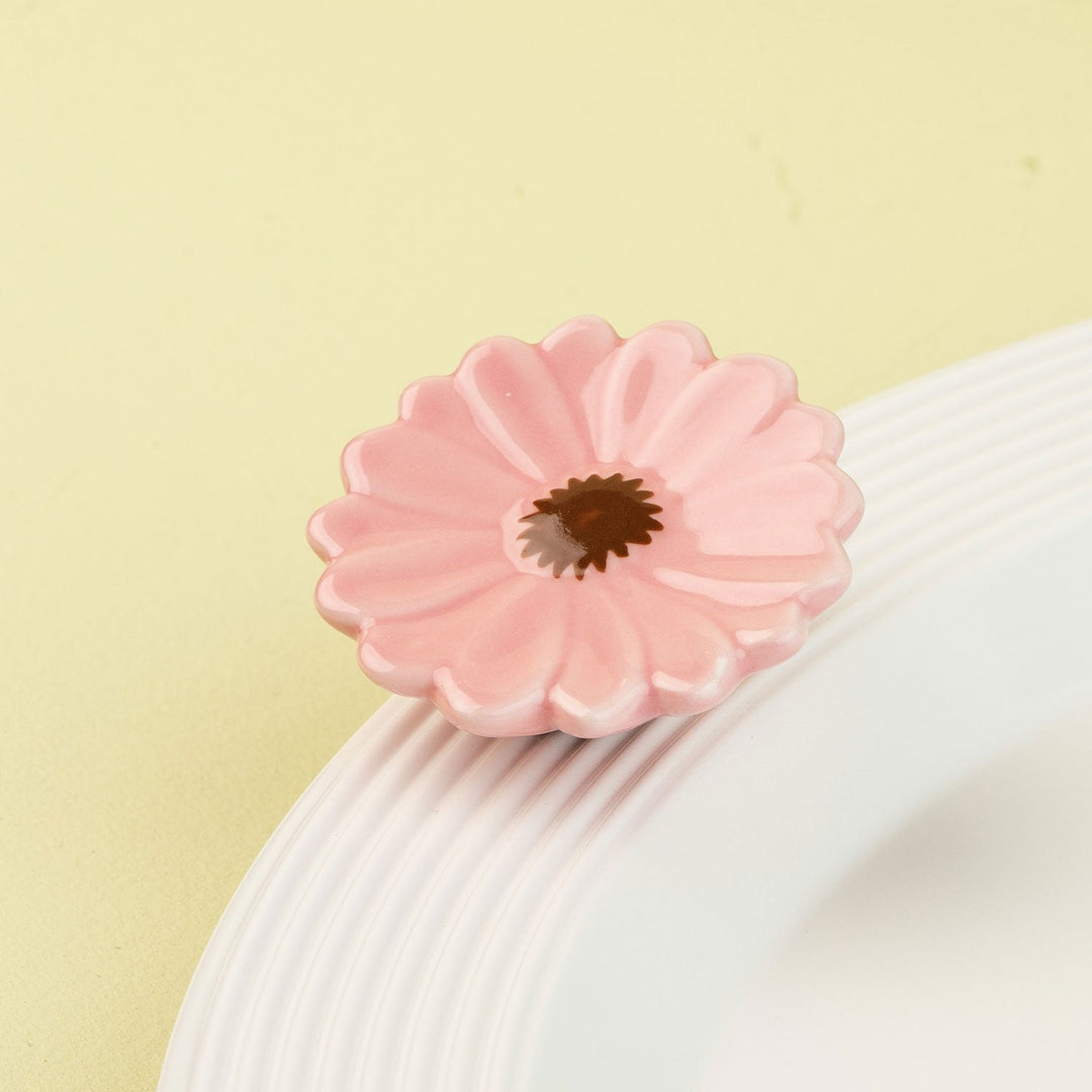Pink Flower Power Mini by Nora Fleming — hand-painted ceramic pink bloom (alternate view)