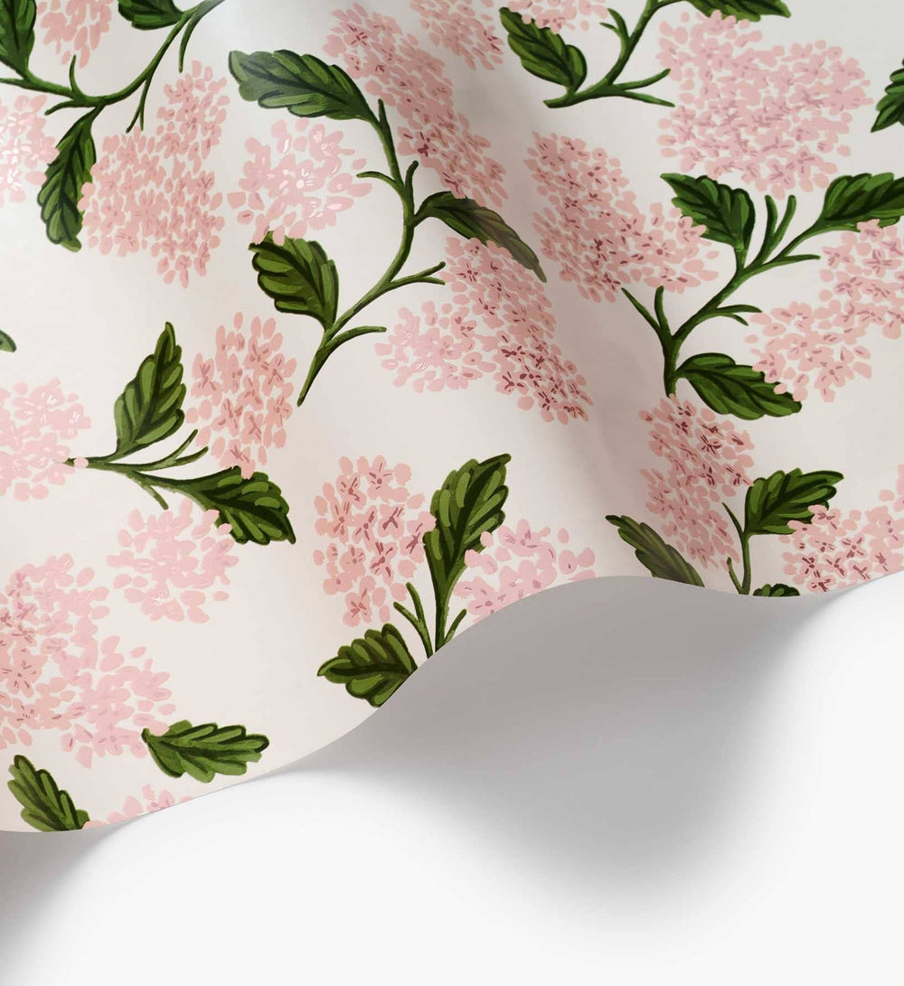 Pink Hydrangea Continuous Roll - Something Splendid Co.