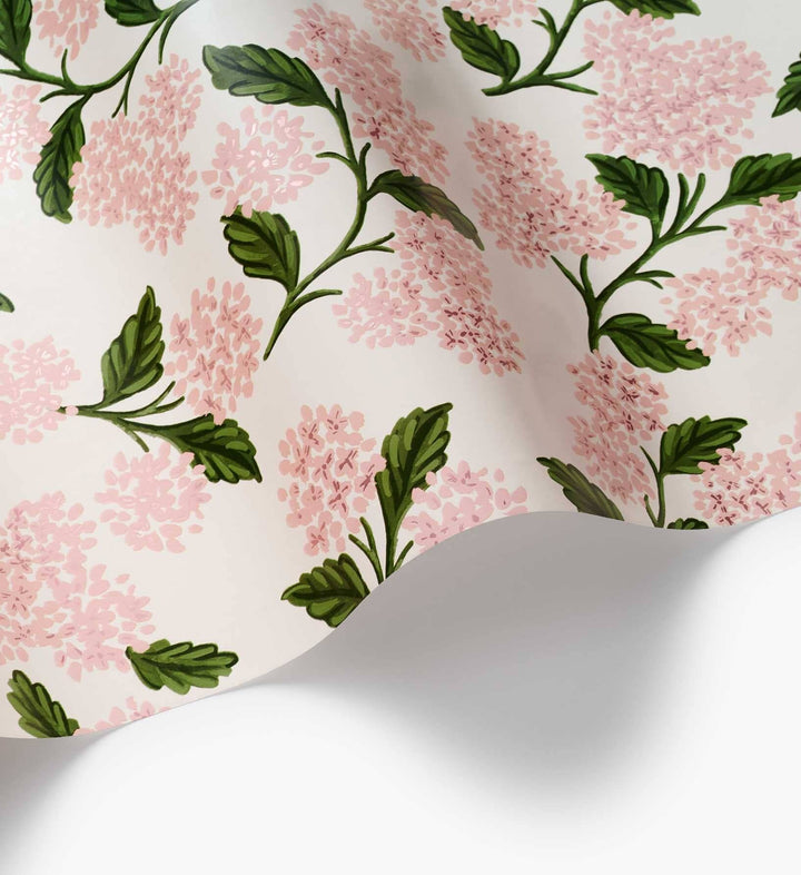 Pink Hydrangea Continuous Roll - Something Splendid Co.
