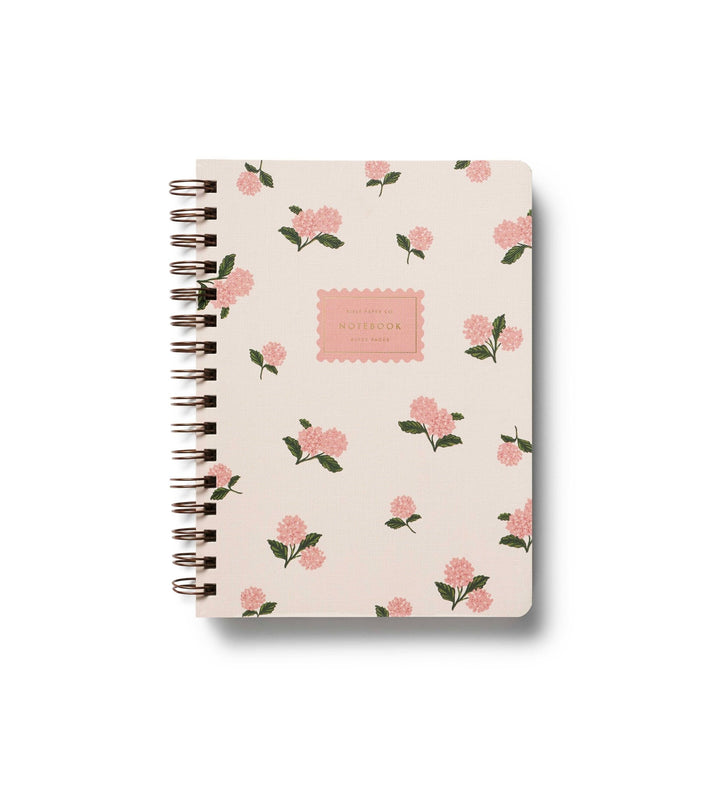 Pink Hydrangea Spiral Notebook - Something Splendid Co.