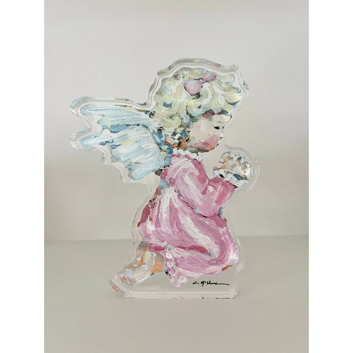 Pink Tiny Wings Acrylic Block - Something Splendid Co.