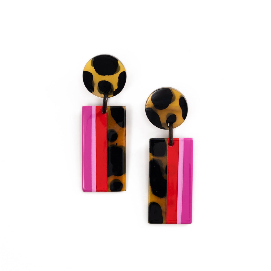 Pink Tortoise Cabana Earrings - Something Splendid Co.