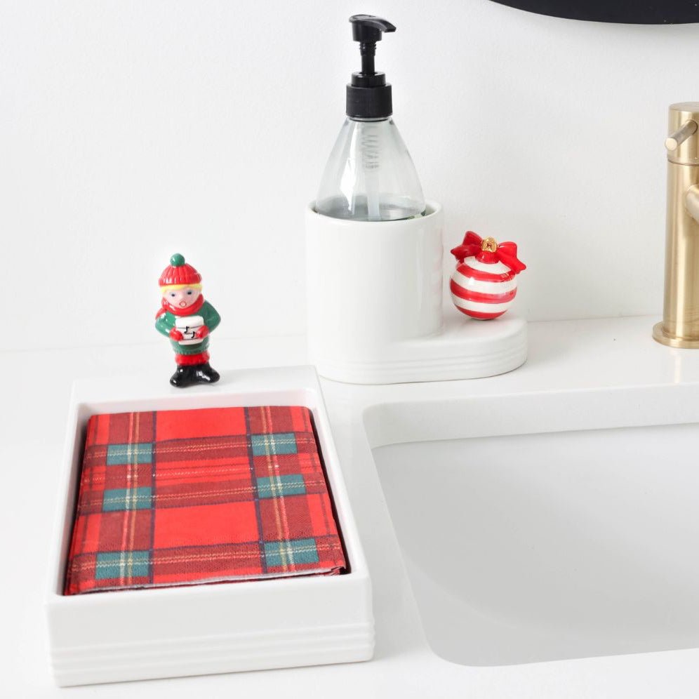 Pinstripes Melamine Guest Towel Holder - Something Splendid Co.