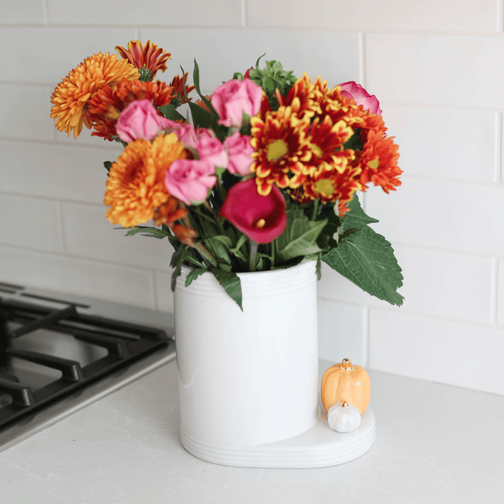 Pinstripes Utensil Crock - Something Splendid Co.