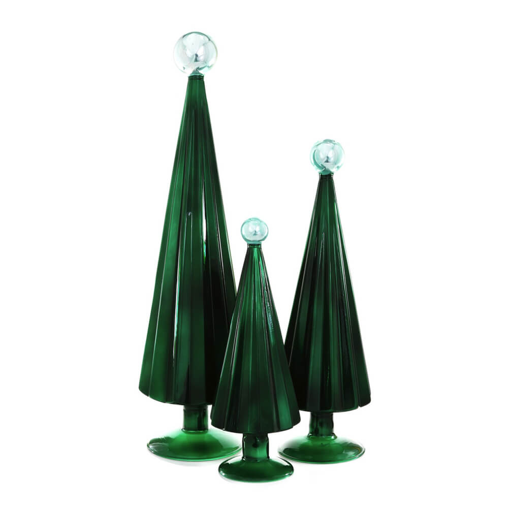 Pleated Trees - Juniper Sky Set of 3 - Something Splendid Co.