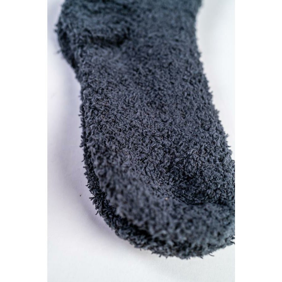 Plush Dark Grey Cozy Sock - Something Splendid Co.