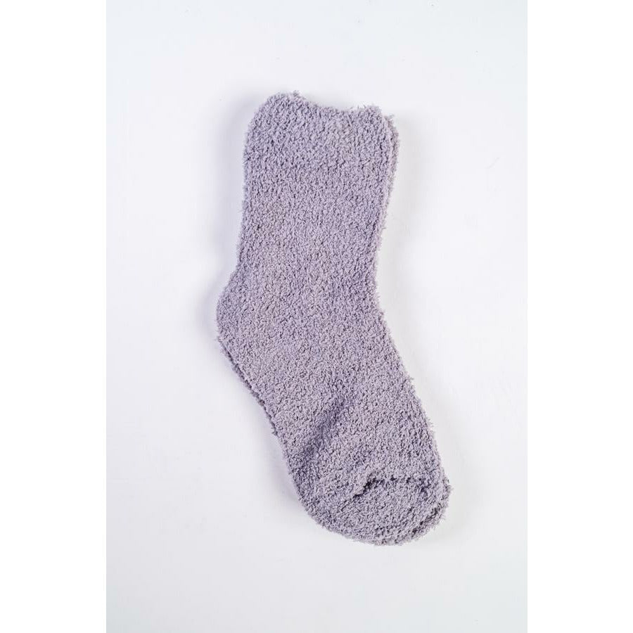 Plush Light Grey Cozy Socks - Something Splendid Co.