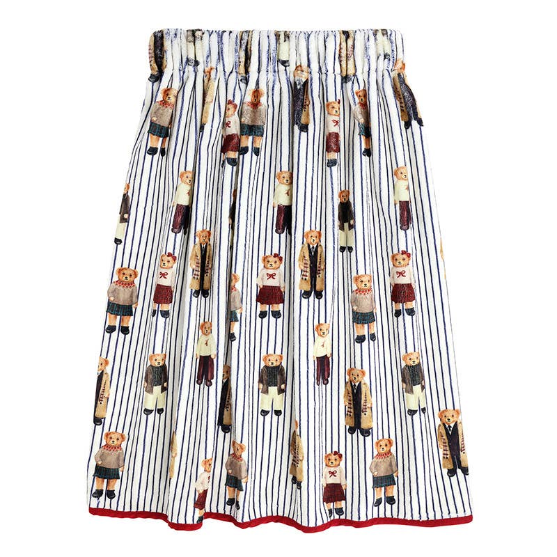 Plush Spa Wrap - Navy Stripes + Bears with Bow - Something Splendid Co.