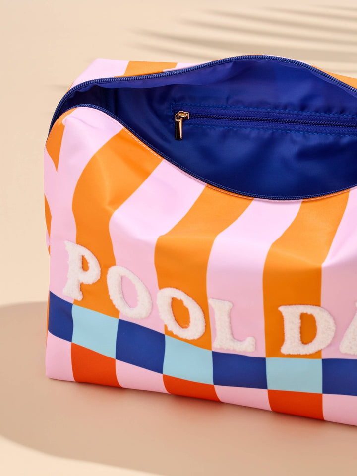 Pool Day Oversized Zip Pouch - Something Splendid Co.