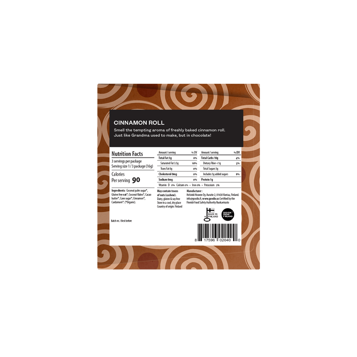 PRE - ORDER Cinnamon Roll Organic Chocolate - Something Splendid Co.