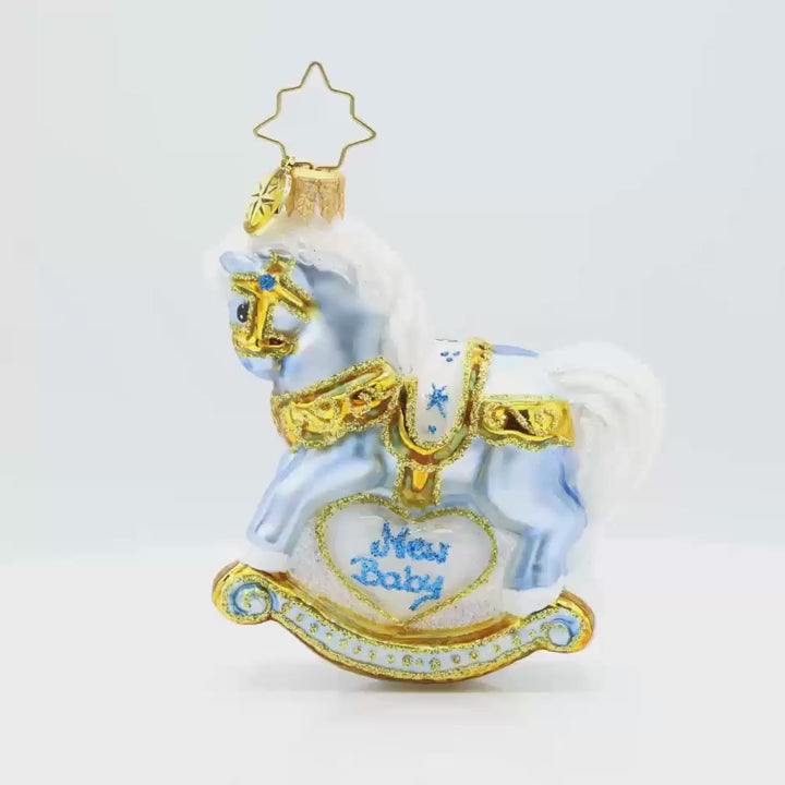 Baby's First Christmas Foal Gem Ornament