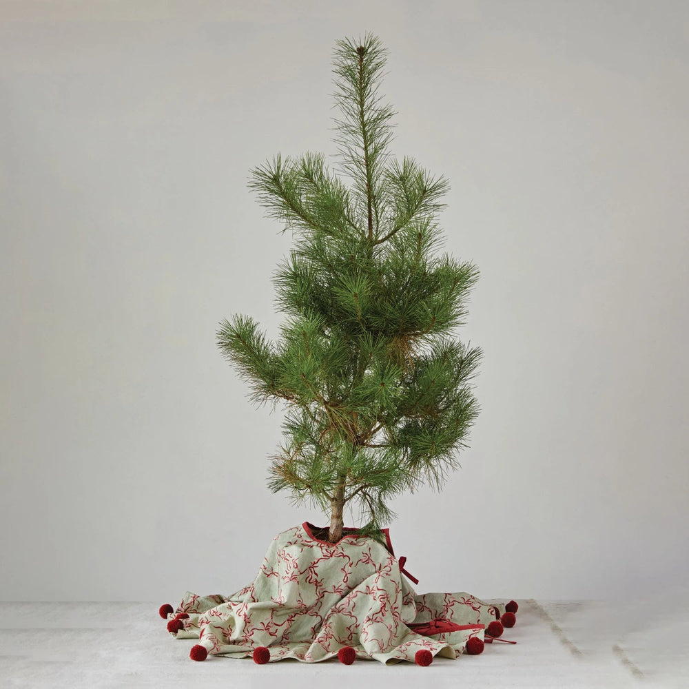 Printed Tree Skirt with Bows - Something Splendid Co.