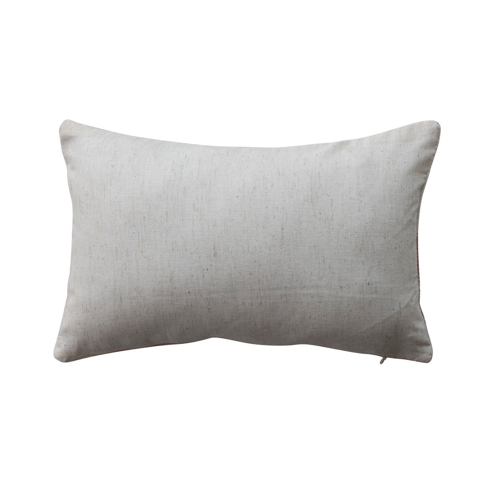 "Prosecco Ho Ho Ho" Embroidered Lumbar Pillow - Something Splendid Co.