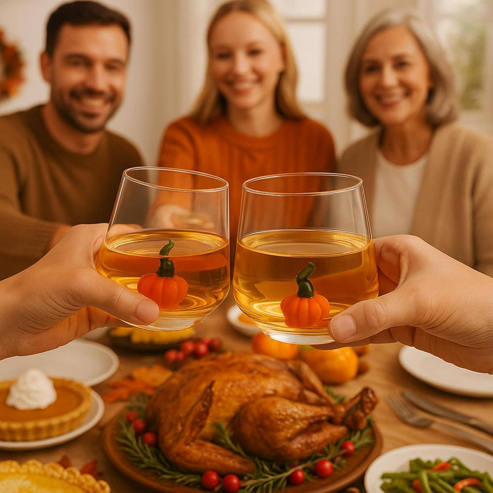 Pumpkin Halloween Wine Glasses, 10oz Set of 2 - Something Splendid Co.