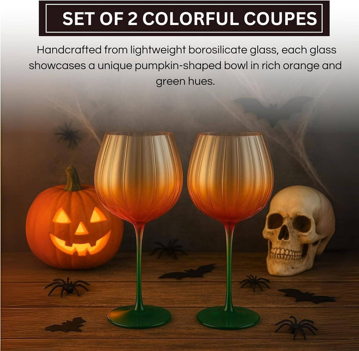 Pumpkin Wine, Cocktail & Champagne Glasses | Set of 2 - Something Splendid Co.