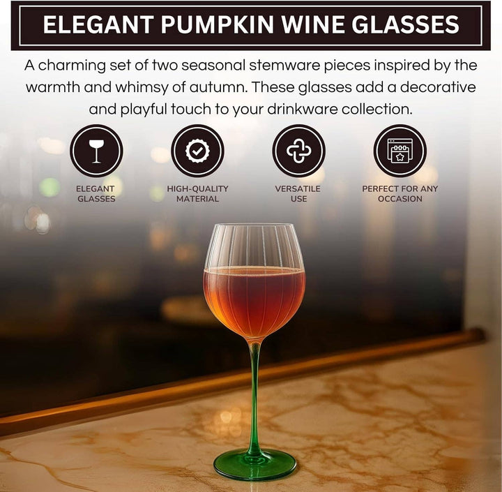 Pumpkin Wine, Cocktail & Champagne Glasses | Set of 2 - Something Splendid Co.