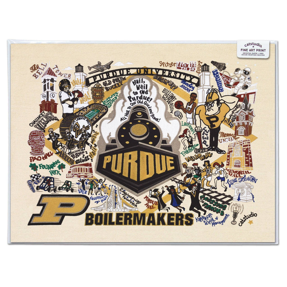 Purdue University Collegiate Fine Art Print - Something Splendid Co.