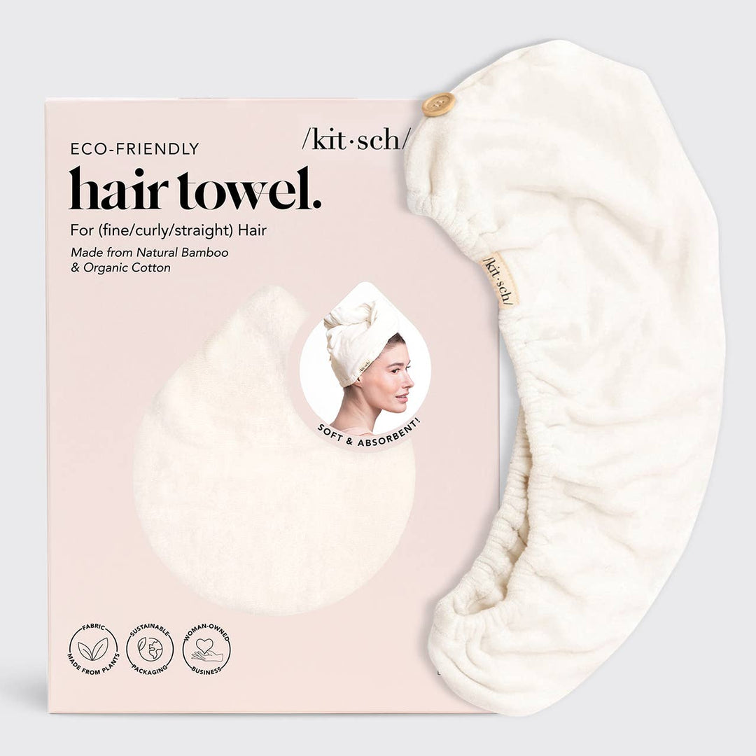 Quick Dry Hair Towel - Ivory - Something Splendid Co.