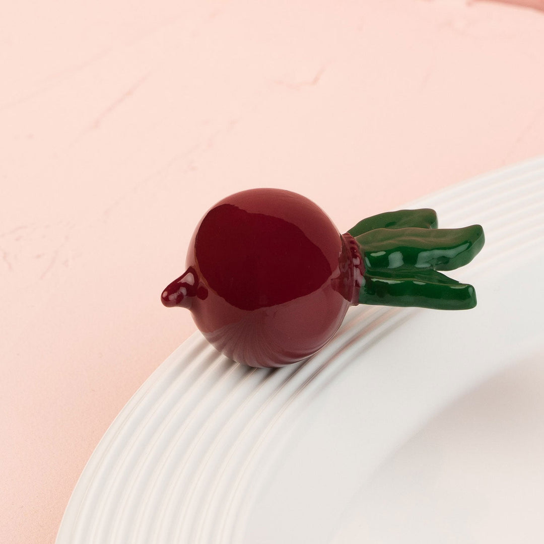 Radish Nora Fleming mini with green stem