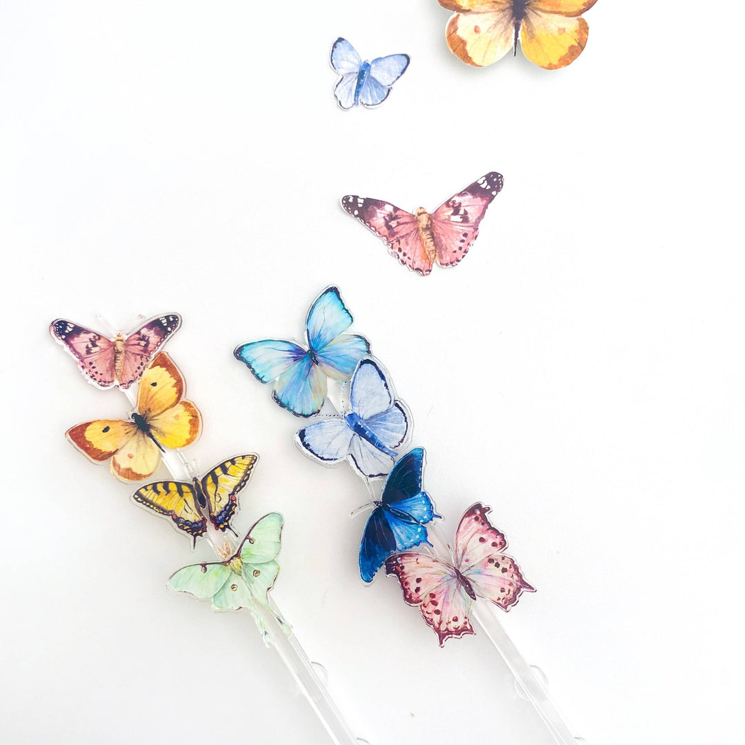 Rainbow Butterflies Assorted Set Acrylic Stir Sticks - Something Splendid Co.
