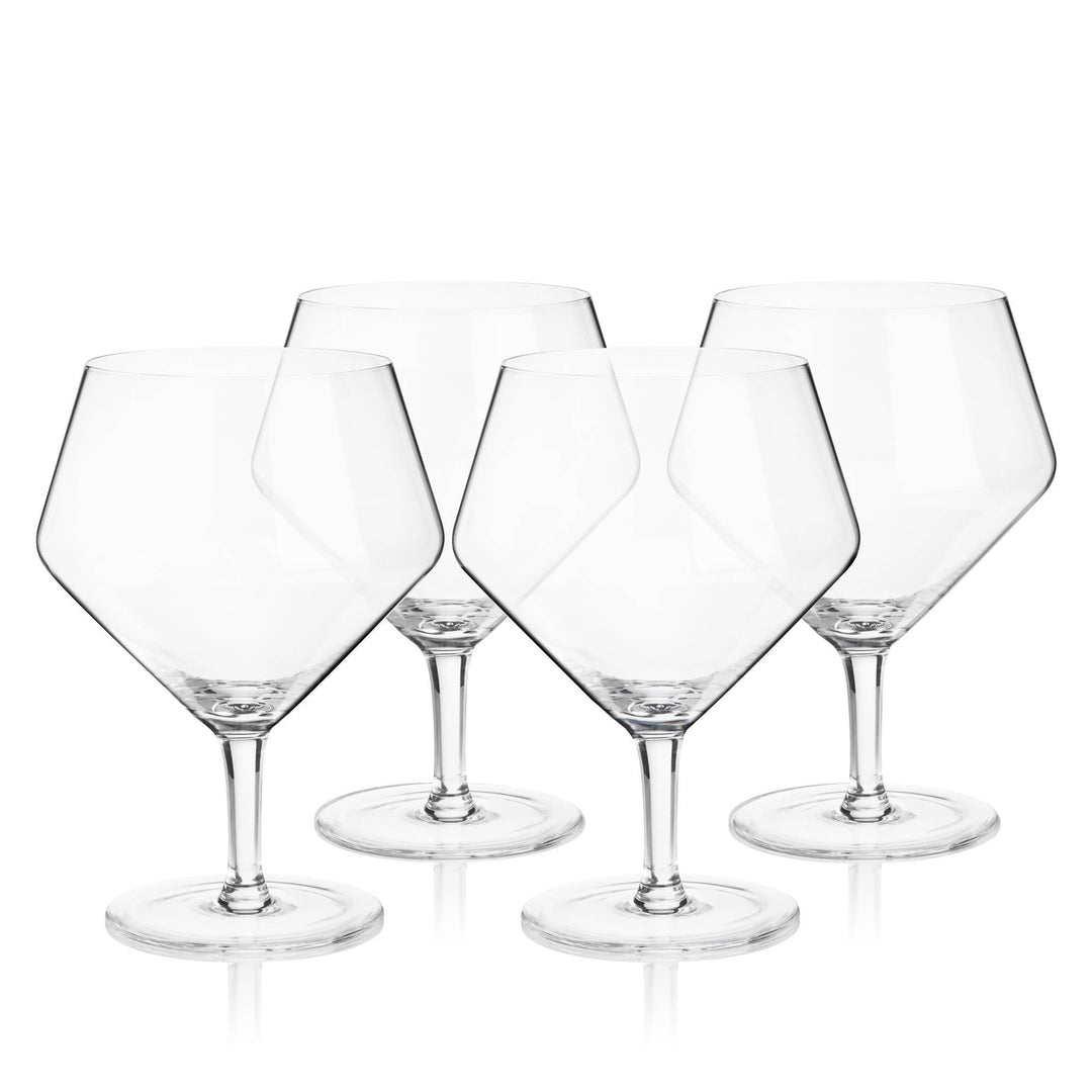 Raye™ Angled Crystal Gin and Tonic Glasses Set of 4 - Something Splendid Co.