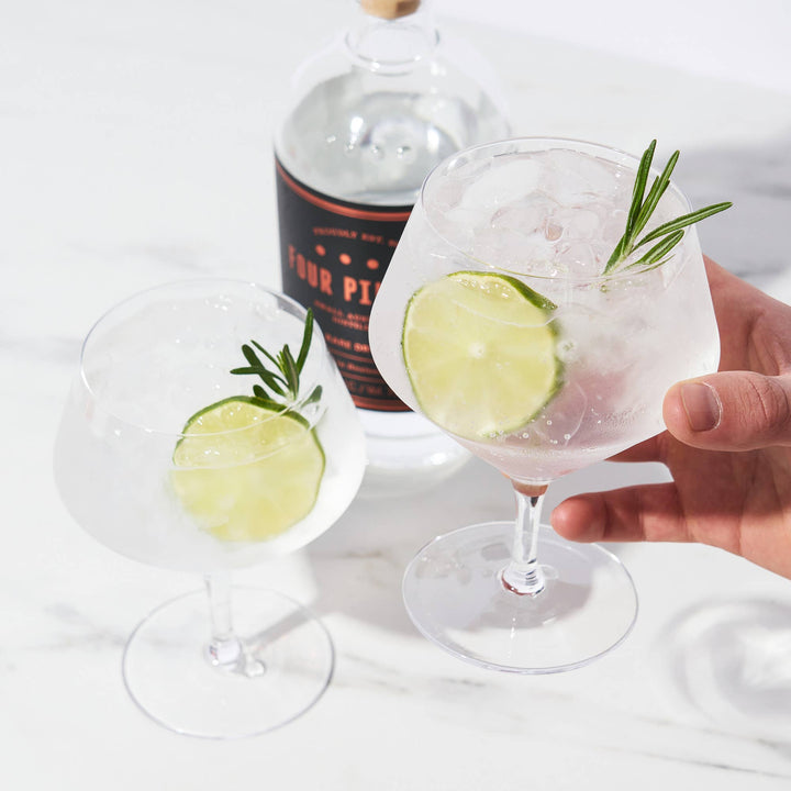 Raye™ Angled Crystal Gin and Tonic Glasses Set of 4 - Something Splendid Co.