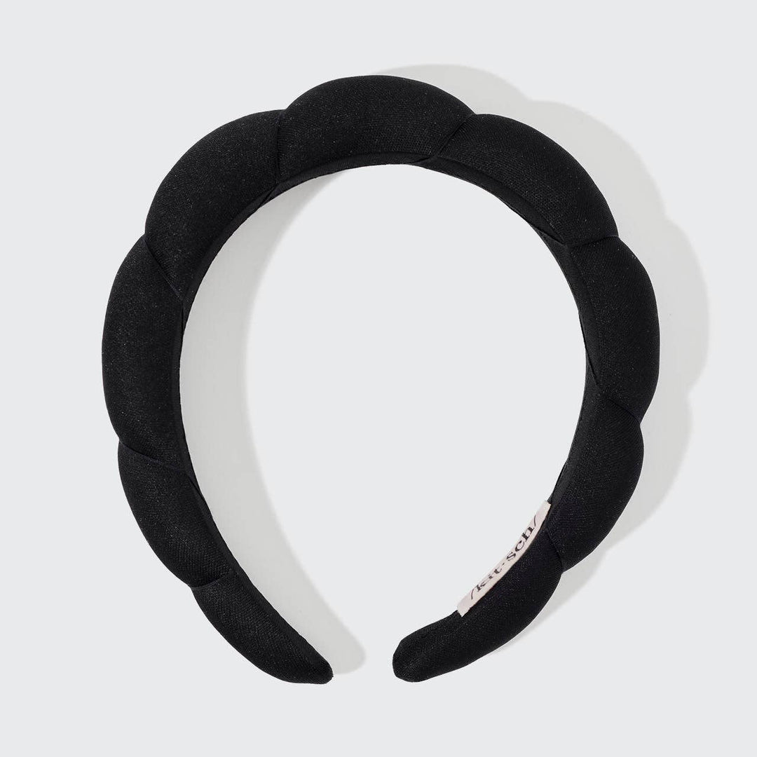 Recycled Fabric Puffy Headband 1pc - Black - Something Splendid Co.