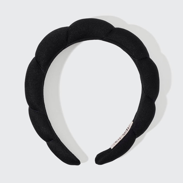Recycled Fabric Puffy Headband 1pc - Black - Something Splendid Co.