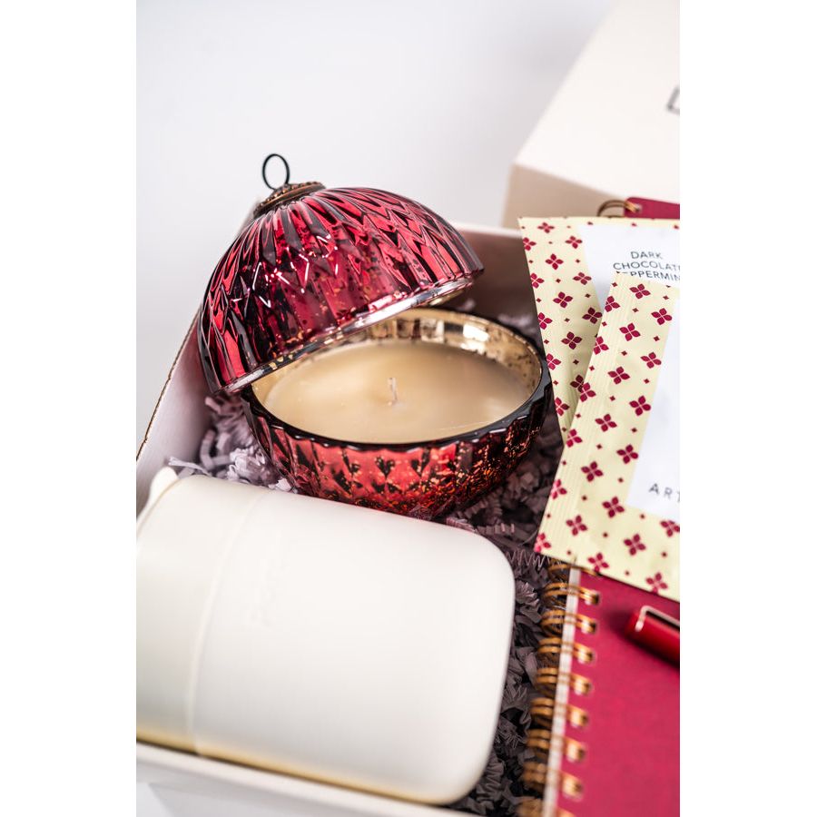 Red Balsam & Cedar Mercury Ornament Candle - Something Splendid Co.